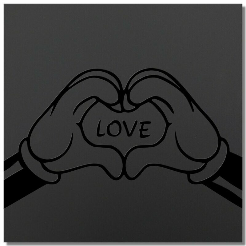 Micky Micky "love", black series, 25x25cm