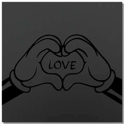 Micky Micky "love", black series, 25x25cm