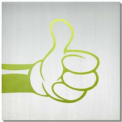 Micky "thumps up", limette, 25x25cm