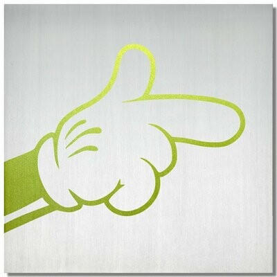 Micky Micky "point", Limette, 25x25cm