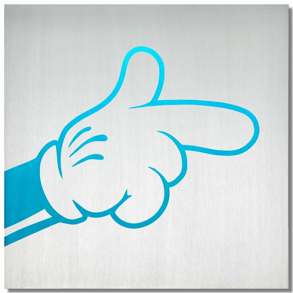 Micky "point", Eisblau, 25x25cm