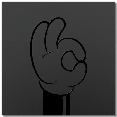 Micky Micky "OK!" - black series - 25x25cm
