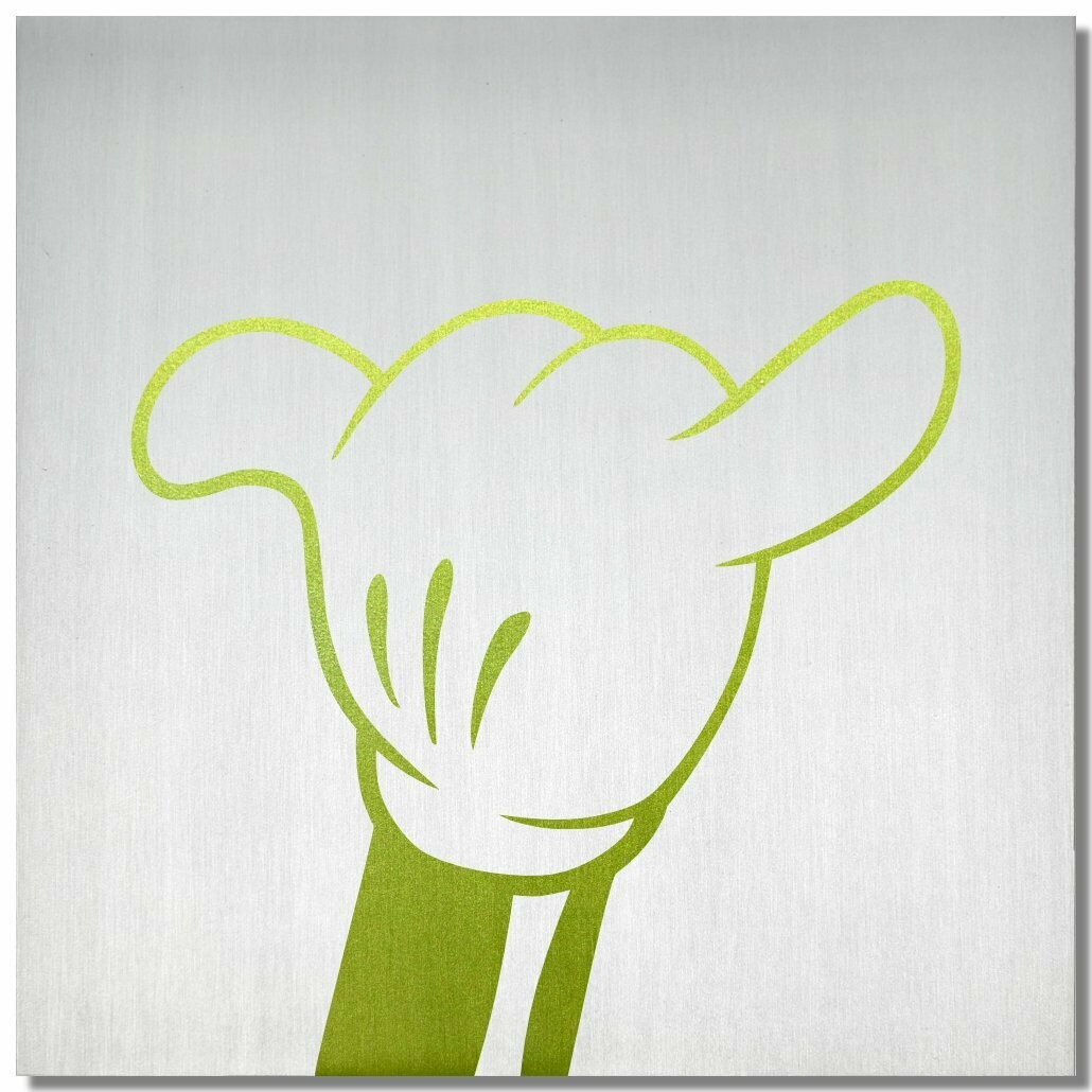 Micky "hang loose", Limette, 25x25cm