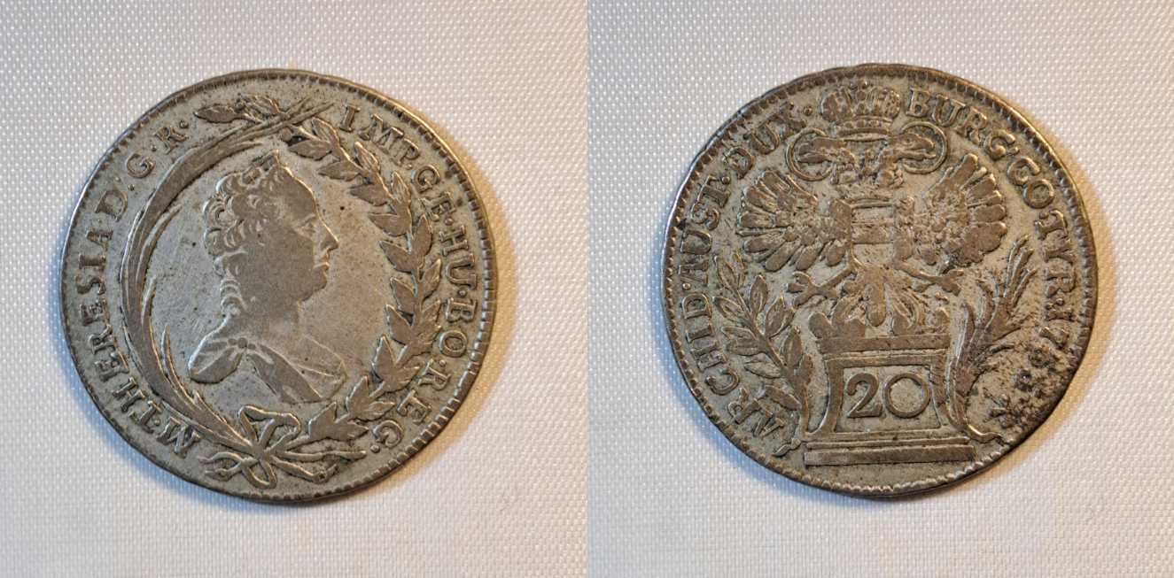 20 Kreuzer 1765 Wien - Maria Theresia- Silber