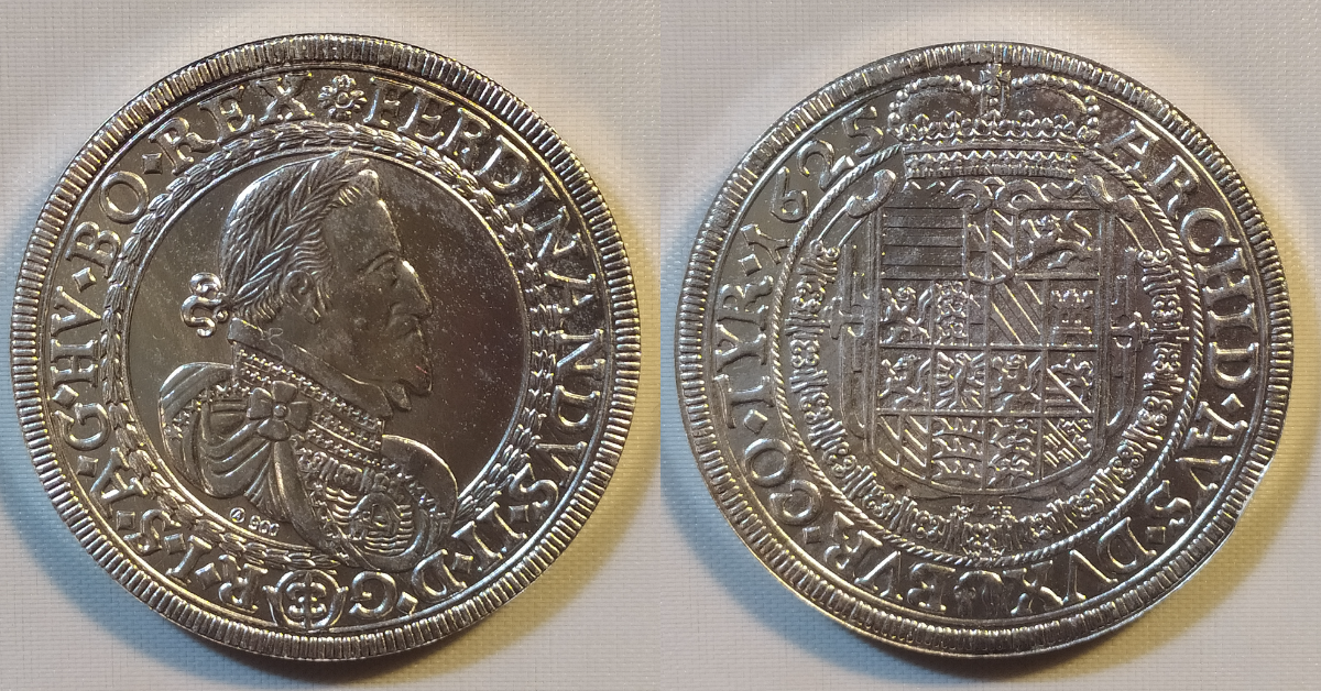 1/2 Taler 1625 St Pölten NEUPRÄGUNG 1975- .900 Silber