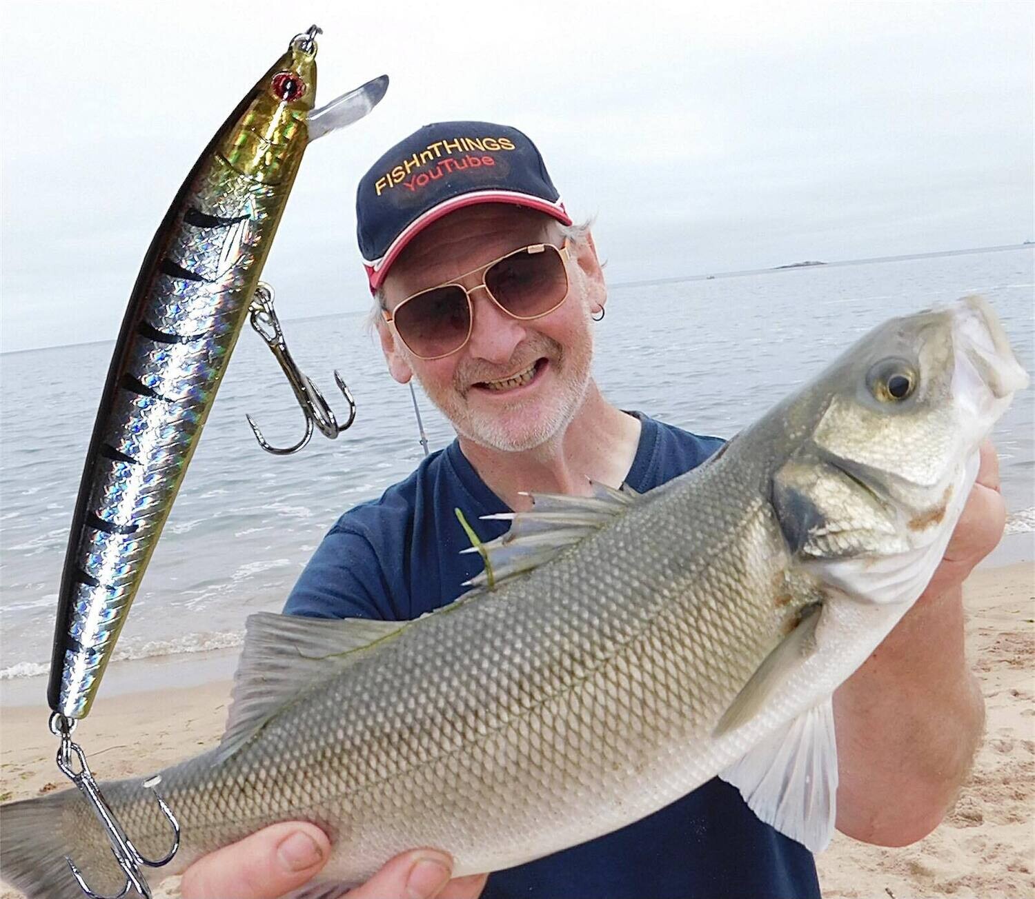 Bass lure Silver/black stripe