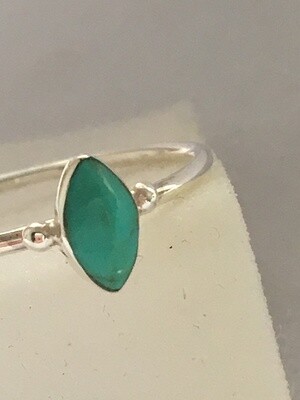 Howlite Turquoise Marquise Shape Silver Ring