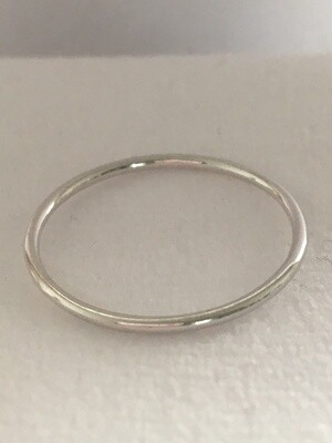 Round Wire 925 Silver Stacking Ring