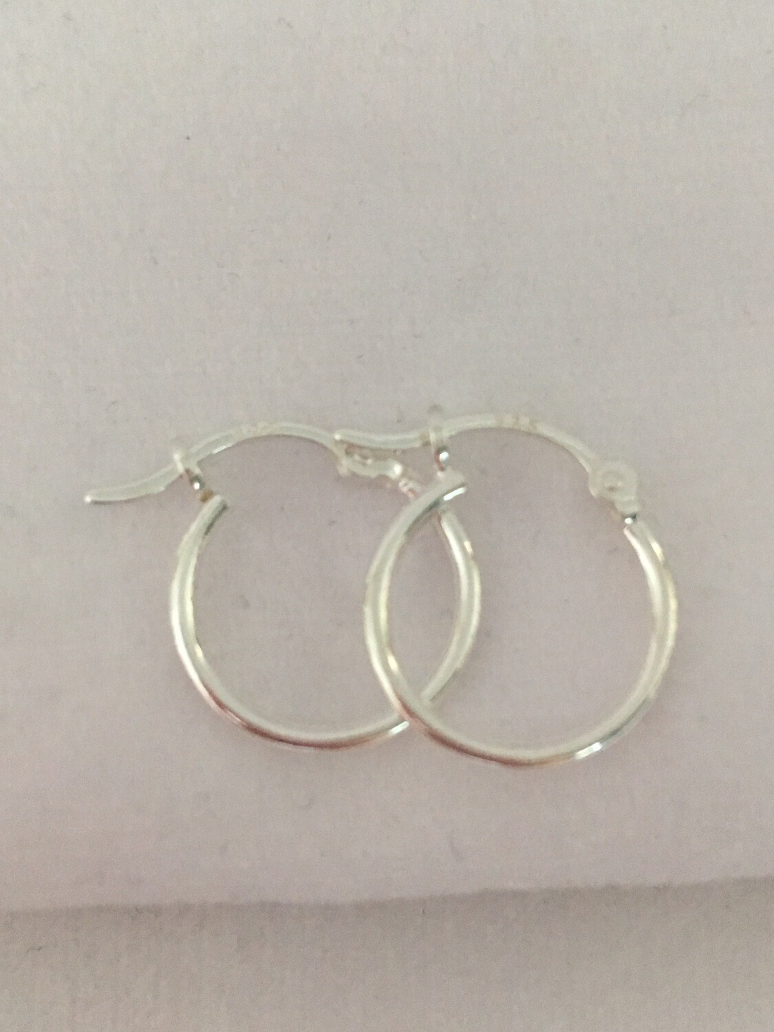 1.5x15 mm Hinged Ear Hoop Sterling Silver Earrings