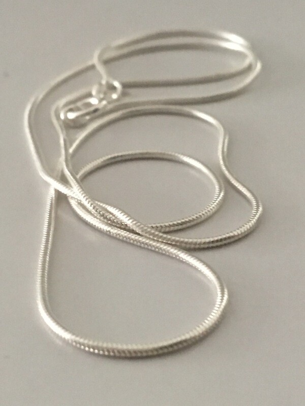 Snake 1 mm Chain Light Sterling Silver