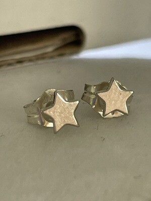 5mm Star Ear Studs Sterling Silver