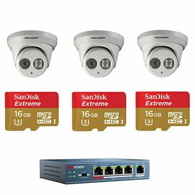 Hikvision 4K - 3 Camera Package $1500