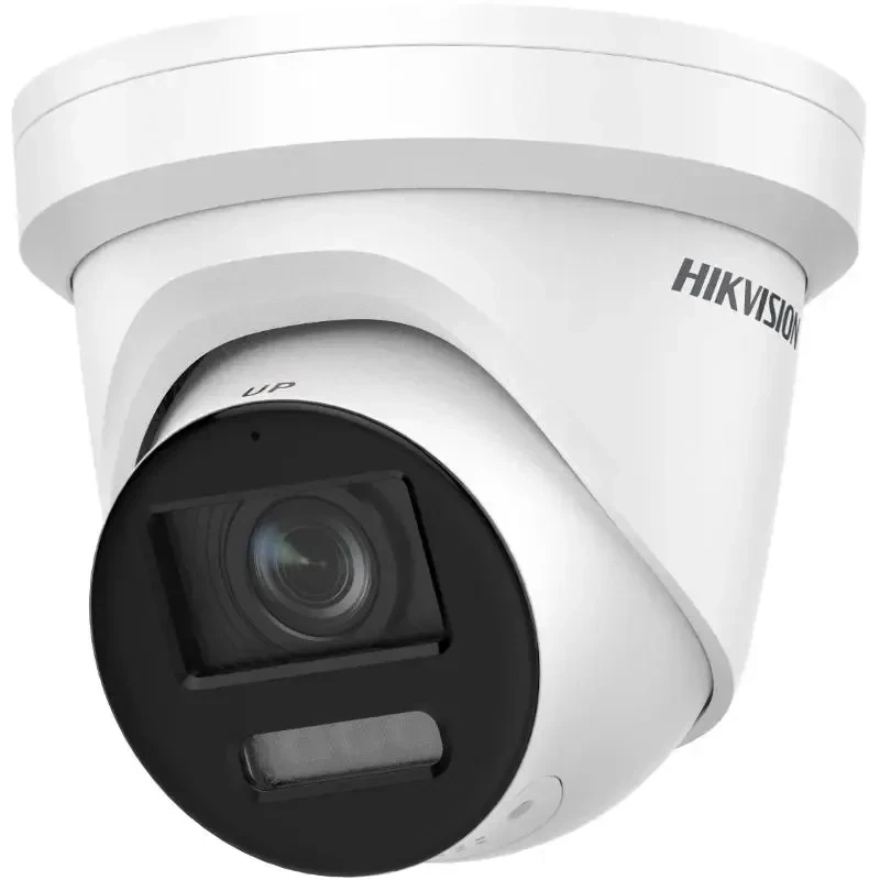 HIKVISION 8MP ColorVu Turret, WHITE LIGHT, ACUSENSE, BUILT-IN MIC, SPEAKER, STROBE LIGHT, 2.8MM (2387)