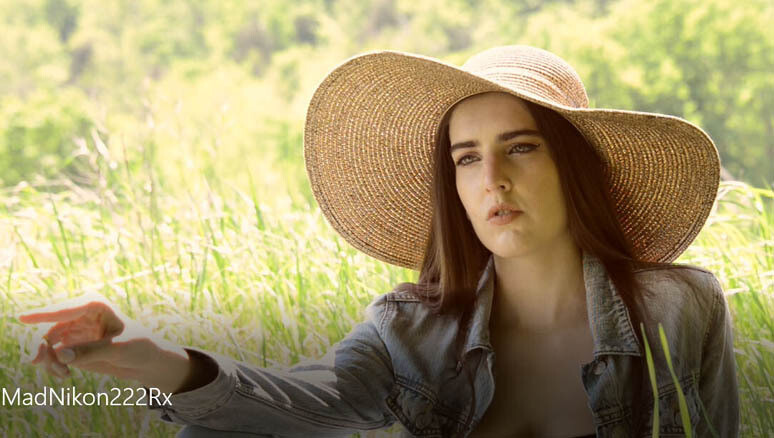Woman in Sunhat in Field - 2 Woman in Sunhat in Field - 2