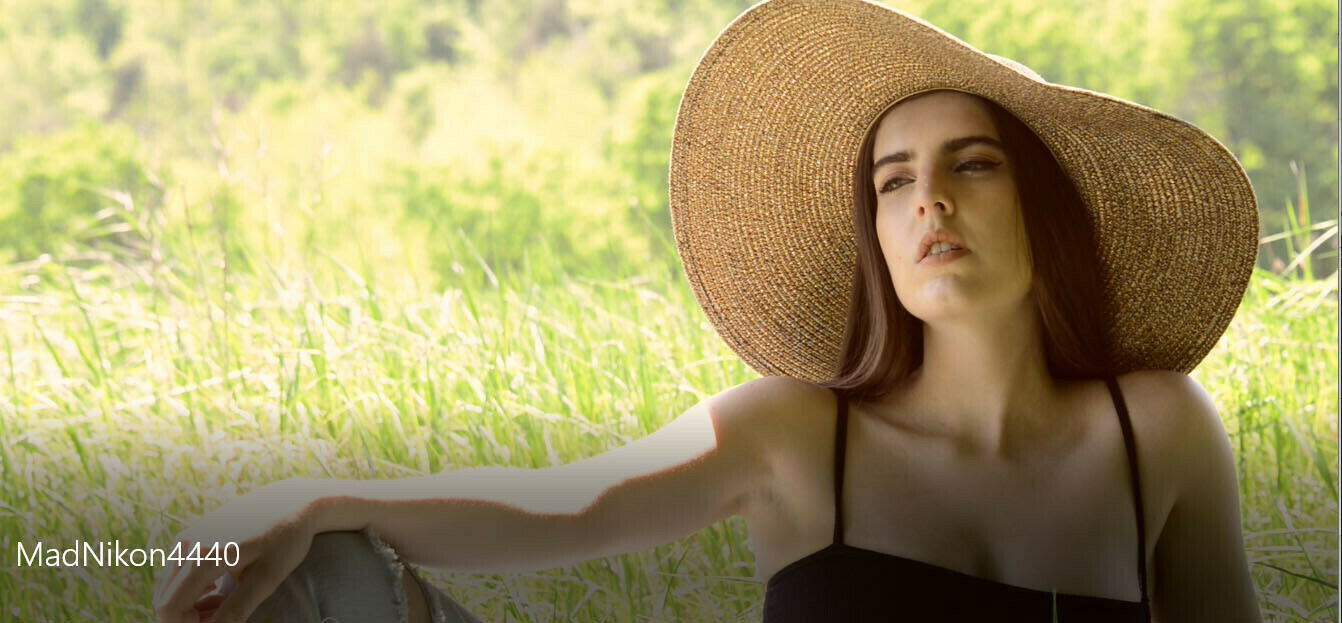 Woman in Sunhat in Field - 4 Woman in Sunhat in Field - 4