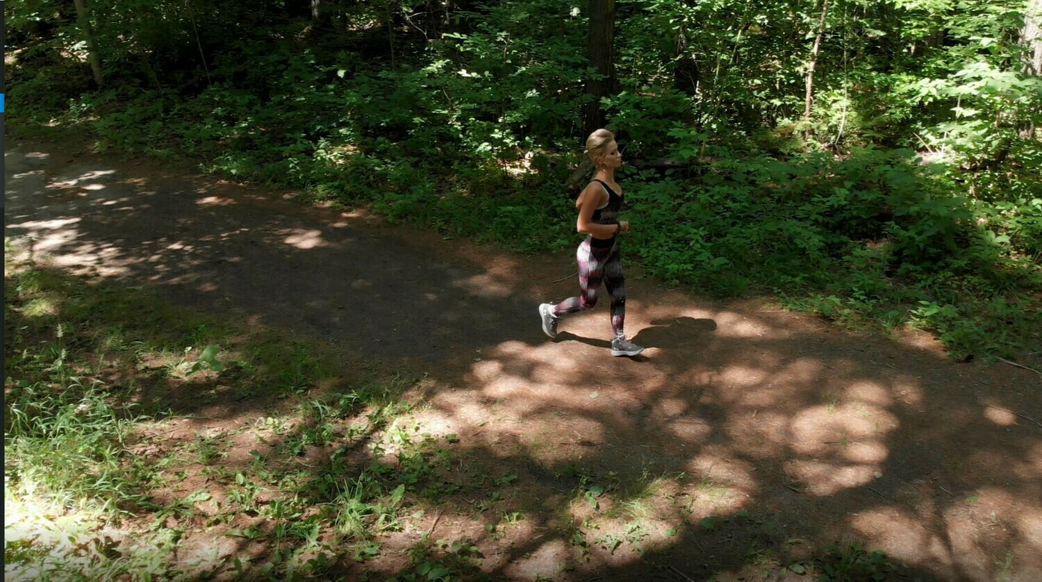 Girl Jogging in Forest 108 Girl Jogging in Forest 108