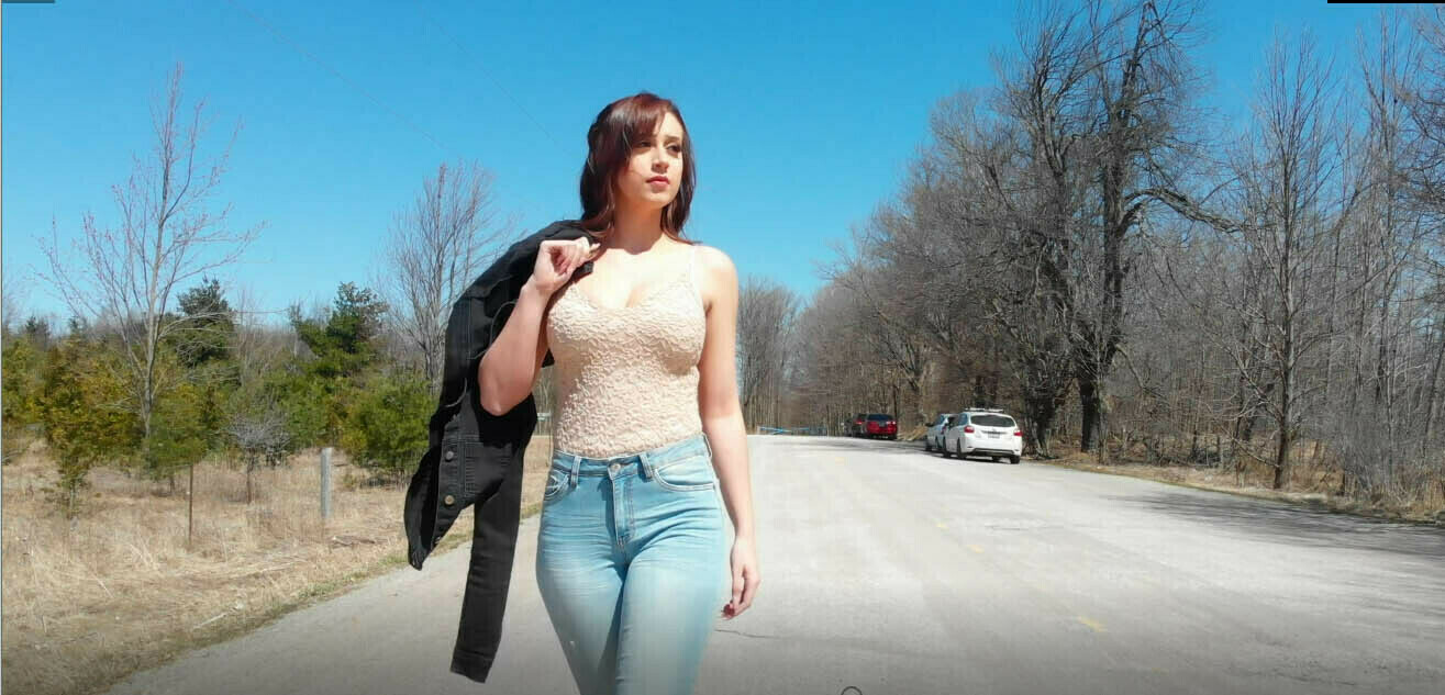 Woman Walking on Country Road 3 Woman Walking on Country Road 3