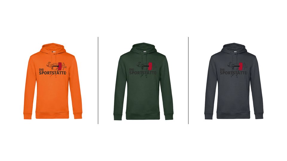 Die Sportstätte Hoodie Herren - Logo schwarz gross