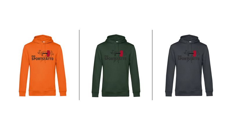 Die Sportstätte Hoodie Herren - Logo schwarz gross