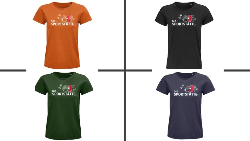 Die Sportstätte T-Shirt Damen - Logo weiss gross