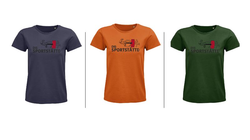 Die Sportstätte T-Shirt Damen - Logo schwarz gross