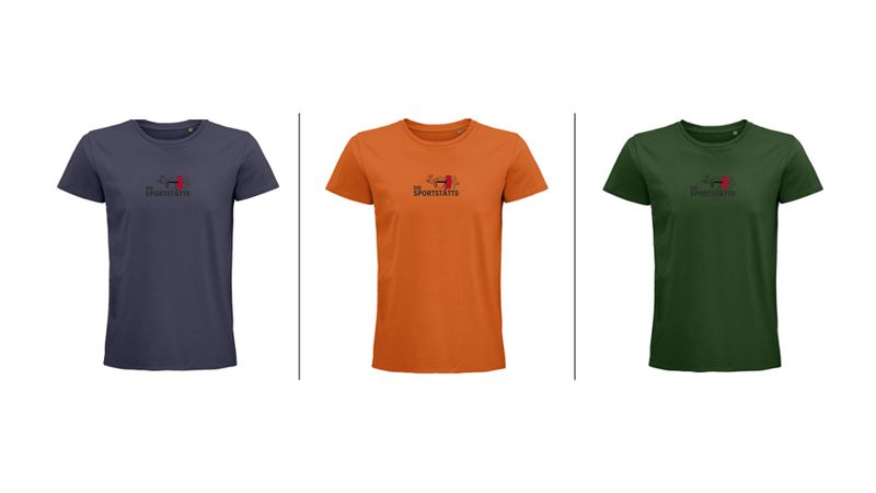 Die Sportstätte T-Shirt Herren - Logo schwarz klein