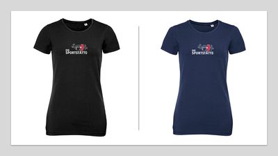 Die Sportstätte T-Shirt Damen Stretch - Logo weiss klein