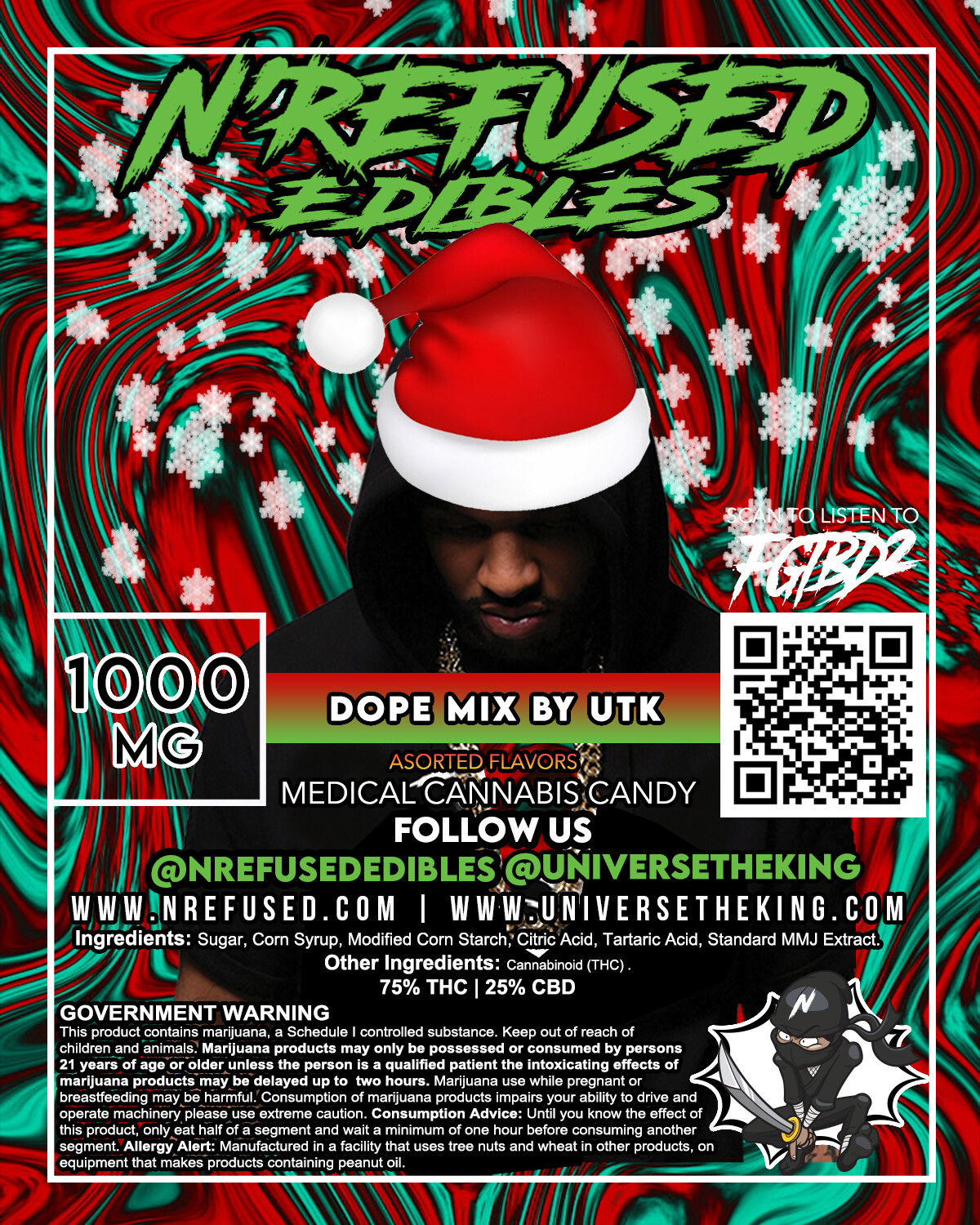 N&#39;REFUSED EDIBLES &quot;DOPE MIX&quot; BY UTK &amp; MORE