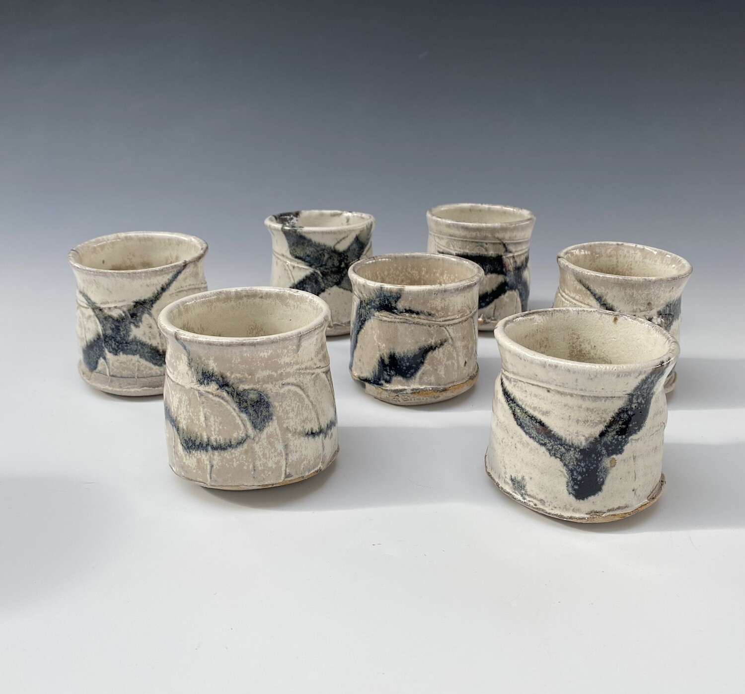 Ash glazed shot/espresso cups