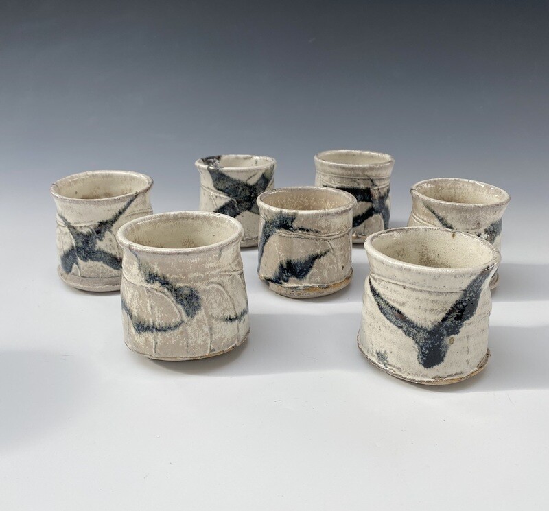 Ash glazed shot/espresso cups