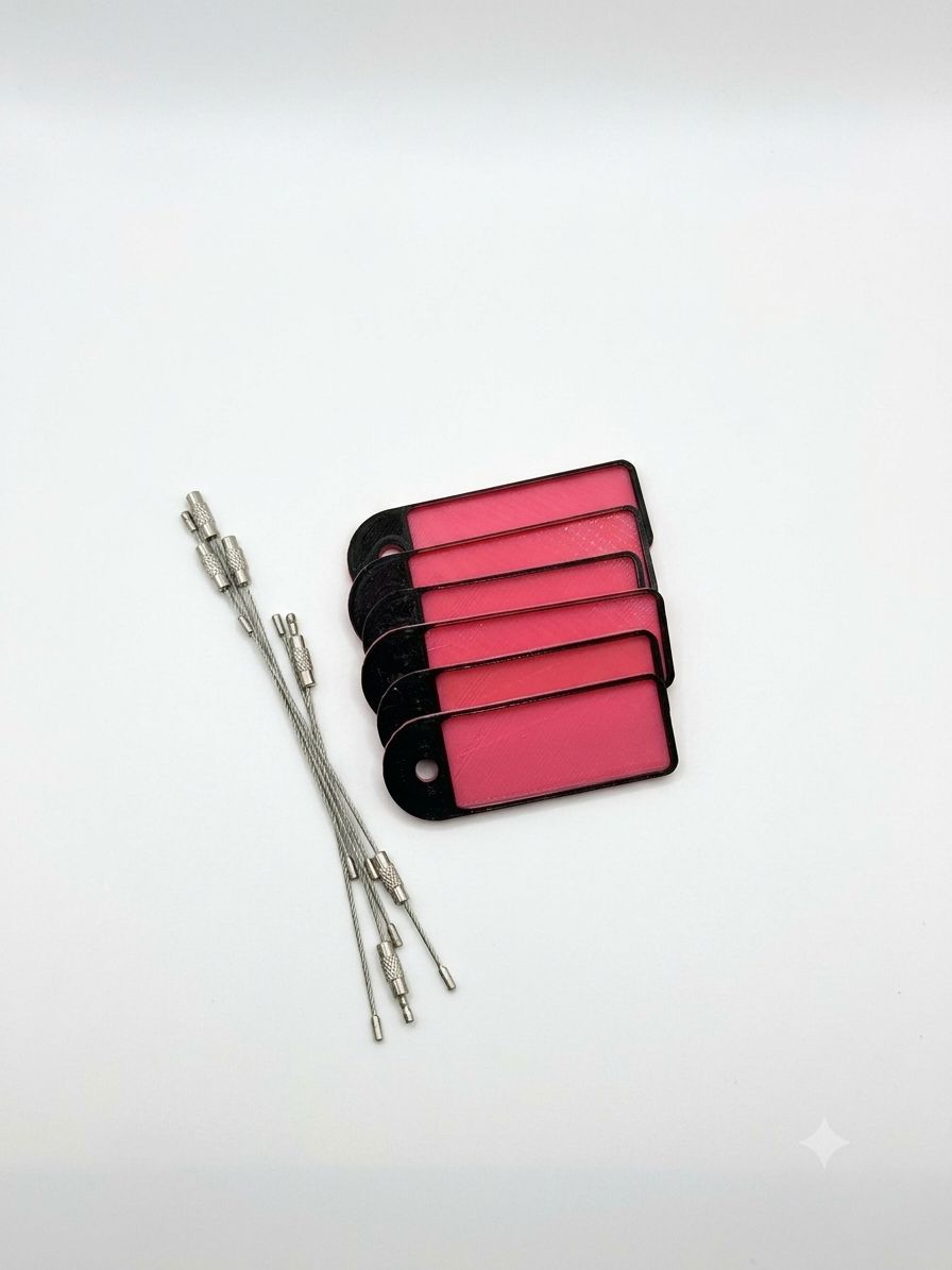 6 Pack 1 Hole or 2 Hole BLANK Tags