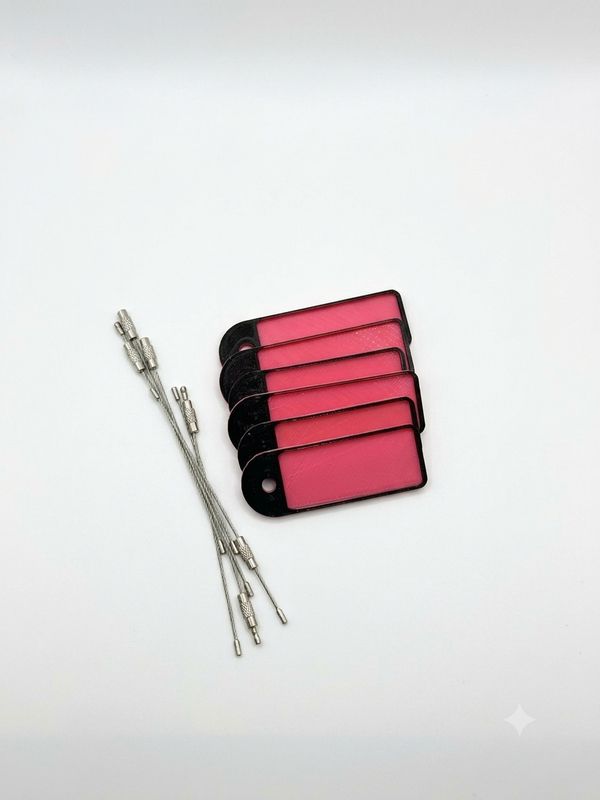 6 Pack 1 Hole or 2 Hole BLANK Tags