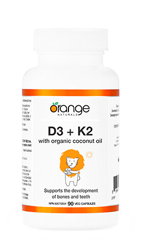 D3+K2 Softgel with Organic Coconut Oil By Orange Naturals