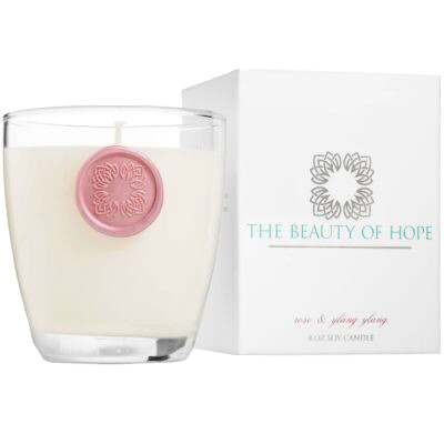 Rose & Ylang Ylang (8oz/3oz) Candle By The Beauty Of Hope