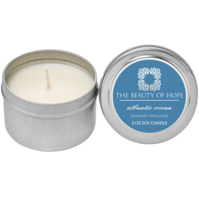 Atlantic Ocean (3oz) Candle By The Beauty Of Hope