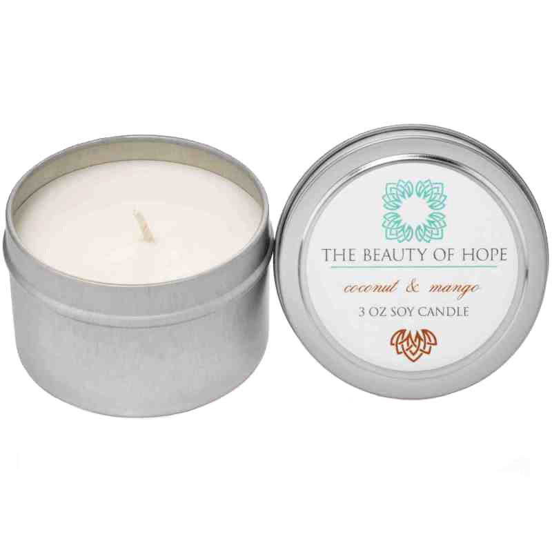 Coconut & Mango (3oz) Candle By The Beauty Of Hope