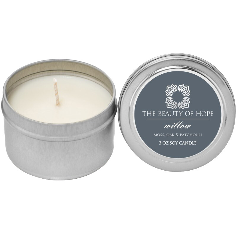 Willow (3oz) Candle By The Beauty Of Hope