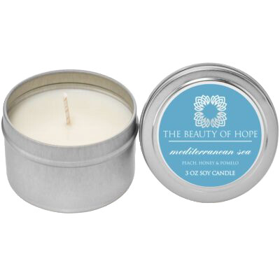 Mediterranean Sea (3oz) Candle By The Beauty Of Hope