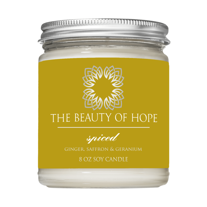 Spiced (8oz) Candle By The Beauty Of Hope