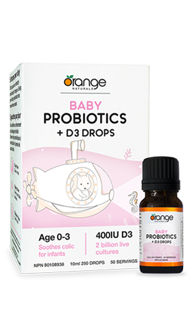 Baby Probiotics + D3 Drops By Orange Naturals