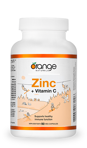 Zinc + Vitamin C Capsules By Orange Naturals