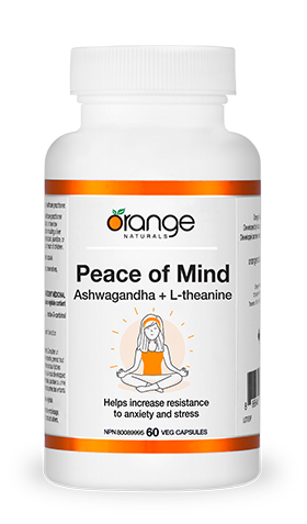 Peace Of Mind (Ashwagandha + L-Theanine) Capsules By Orange Naturals