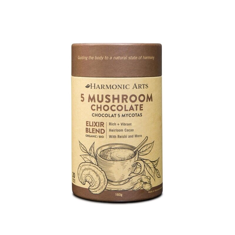 5 Mushroom Hot Chocolate By Harmonic Arts, Size: 160g