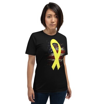 Yellow Ribbon Military Support Color Short-Sleeve Unisex T-Shirt