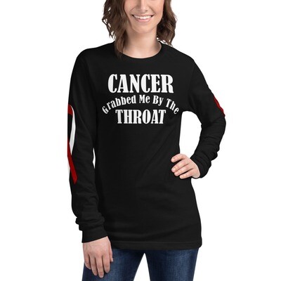 Throat Cancer Beating it Down Unisex Long Sleeve Tee