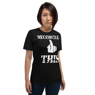 Reconcile This Black and White Single Bird Short-Sleeve Unisex T-Shirt