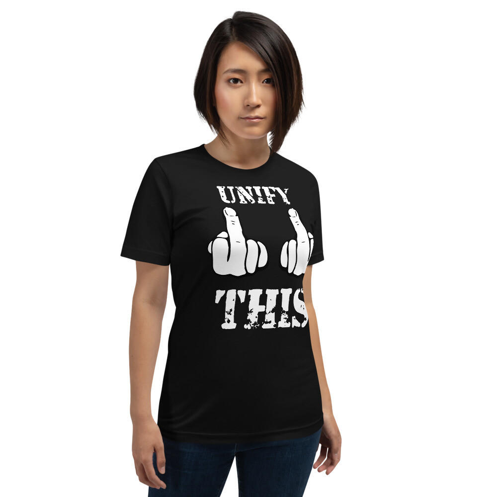 Unify This Black and White Double Bird Short-Sleeve Unisex T-Shirt