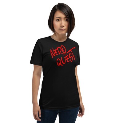 Nerd Quest Red Gamer Geek Gear Short-Sleeve Unisex T-Shirt