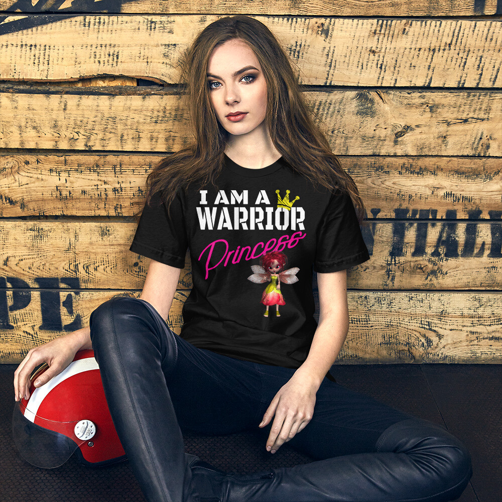 I am a Warrior Princess Winged Red Dress Fairy Short-Sleeve Unisex T-Shirt
