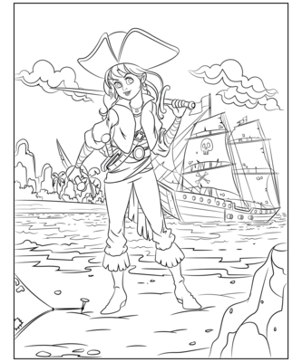 Pirate Themed Color Me